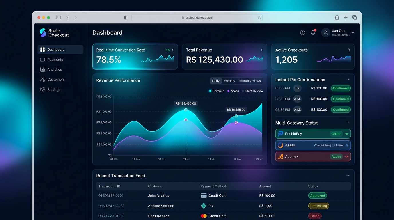 Painel Administrativo da Scale Checkout